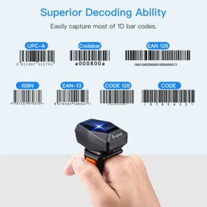 Eyoyo 1D Laser Wireless Bluetooth USB Wired Barcode Scanner Reader for iPhone PC - Picture 1 of 16