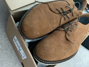 Next Tan Suede Casual Lace Up Shoes Size UK10 EUR44 IN ORIGINAL BOX - Picture 1 of 1