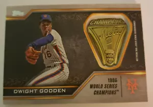 DWIGHT GOODEN'21 TOPPS BASEBALL SERIES 2- COMMEMORATIVE WORLD SERIES RING RELI - Picture 1 of 4