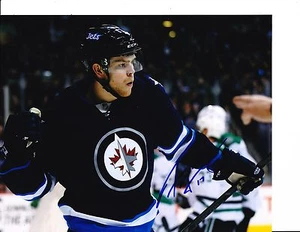 WINNIPEG JETS ADAM LOWRY SIGNED ALTERNATE JERSEY 8X10 - Picture 1 of 1