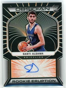 2021-22 Panini Obsidian Rookie Eruption Auto Orange  RES-STA Santi Aldama #08/50 - Picture 1 of 2