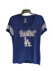 LA Dodgers T Shirt Blue Womens Size Medium Good Condition - Picture 1 of 7