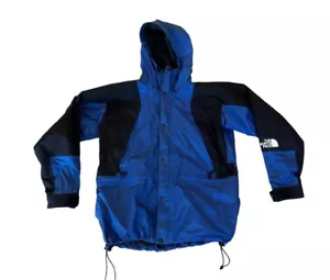 Vintage 90’s The North Face Men’s LARGE Gore-Tex Mountain Jacket Blue Black EUC - Picture 1 of 7