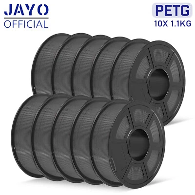 SUNLU JAYO 10*1,1KG PETG Gris 1,75mm Filamento Impresora 3D Material Mayor tenacidad
