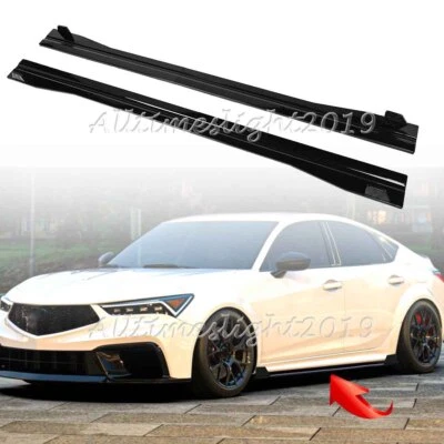 For Acura Integra 2023-2025 Glossy Side Skirt Lip Splitter Rocker Panel Body - Image 1 of 4