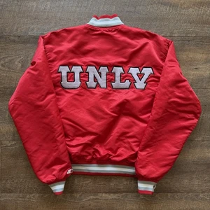 Vintage 90’s Mens XL Starter x UNLV Vegas Running Rebels Distressed Satin Jacket - Bild 1 von 15