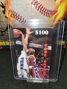 Kobe Bryant Scoreboard Pre Rookie $100 Phone Card - Picture 1 of 3