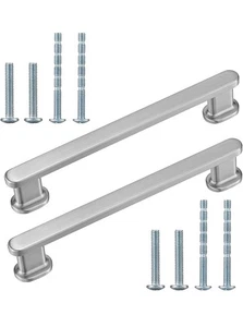 20 Stück Massives Aluminium Gebürstetes Nickel Schrankgriffe 6 1/4 Zoll Loch Mitte - Bild 1 von 6