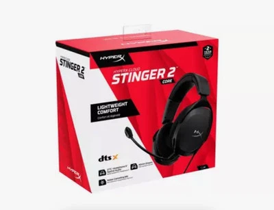 HyperX Cloud Stinger 2 Core Wired- Gaming Headset For PC•Noise Cancelling•Black - Image 1 of 4