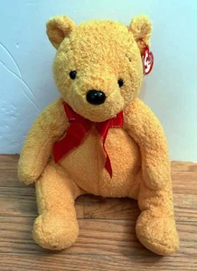 Peluche pupazzo TY Beanie Buddy Poopsie orso giallo peluche vintage nuovo con etichette - Foto 1 di 2