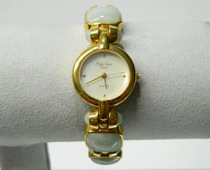 MAIN LINE TIME B1139 GOLD tone MOP dial face with stone Woman's watch/wristwatch - Picture 1 of 10