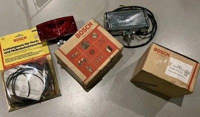 Set:Bosch Chrom Nebelscheinwerfer +Nebelrückleuchte+Leitungssatz Oldtimer - Bild 1 von 4