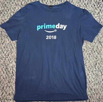 Camiseta para hombre Amazon 2018 Prime Day Delivery Smiles Copa Mundial Fútbol Empleado M Foto 1 de 4