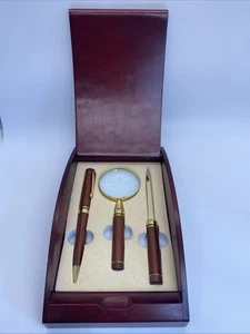 Executive Desk Gift Set- Wood Pen, Magnifying Glass, Letter Opener - Picture 1 of 8