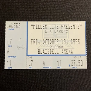 1995 Hawaii Los Angeles Lakers Preseason Ticket Stub With Unlisted Opponent - Picture 1 of 2