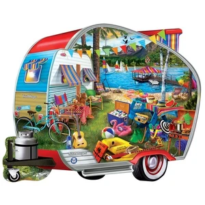 Masterpieces Formpuzzle; Happy Campers; 1000 Teile - Bild 1 von 3