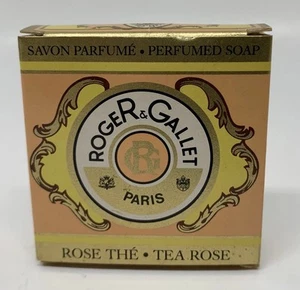 Vintage Roger & Gallet Tea Rose Perfumed Soap 25grams Paris New - Picture 1 of 6