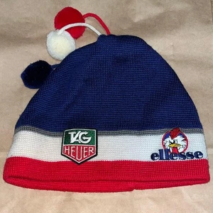 Gorra tejida TAG HEUER ellesse esquí selección francesa hecha en Japón usada - Imagen 1 de 3