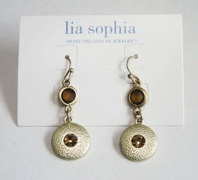 Pendientes de cristales tallados en oro de Lia Sophia Foto 1 de 4