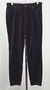 Gut getragene Samthose gerades Bein Burgund 8/29 - Bild 1 von 10