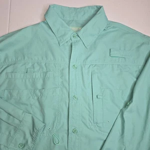 Camisa de pesca verde manga larga ventilada L agua salada 2 para hombre REEL LEGENDS Saltwater 2 -1074 - Imagen 1 de 7