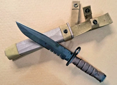Vintage Knife OKC-3S Bayont USMC & Sheath Military Ontario Knife Co Genuine USA - Image 1 of 4