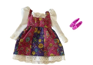 Vintage Barbie Picture Me Pretty Outfit #3355 Mini Abito Floreale Mod - Foto 1 di 7