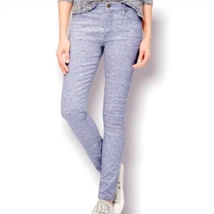 NEW Loft Curvy High Waist Skinny Ankle Blue & White Jeans Size 26 - Picture 1 of 5