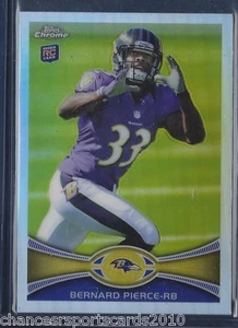 2012 TOPPS CHROME BERNARD PIERCE RC ROOKIE REFRACTOR #213 BALTIMORE RAVENS - Picture 1 of 1