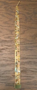 1 Konfetti Lucite Kerze 11,5" Acryl Gold/Silber Flecken Vintage Selten MCM RARITÄT - Bild 1 von 7