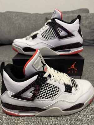 Talla 9.5 - Jordan 4 Retro Pale Citron, Bright Crimson 2019 Foto 1 de 4