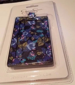 Jessica Simpson Travel Black Multicolored Floral Luggage Address ID Tag - Picture 1 of 2
