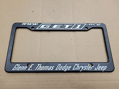 Glenn E Thomas Dodge Jeep Signal Hill CA De colección Placa Etiqueta Marco Soporte Foto 1 de 2