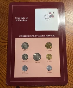 Czechoslovakia 1969-1986 Coin Sets of All Nations Franklin Mint Postal - Picture 1 of 4