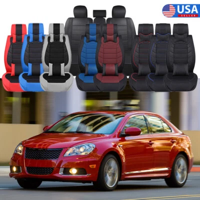 Juego completo de funda de asiento de coche para Suzuki Forenza Kizashi cojín de cuero PU delantero trasero Foto 1 de 4
