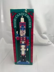 Wooden Christmas Soldier Holiday Decor Candle Holder - Picture 1 of 7