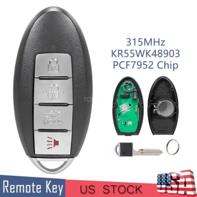 Replacement for Infiniti G37 G35 Q60 Smart Remote Key Fob 4 Buttons KR55WK48903 - Image 1 of 4