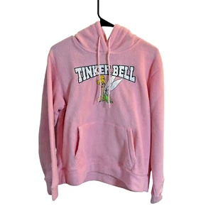 Vintage Y2K Disney "Sassy" Tinkerbell Pullover Fleece Sweatshirt Hoodie Pink XL - Picture 1 of 5