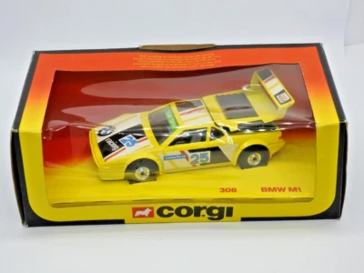 Corgi No.308 Mint Boxed 1981 Bmw M1 Racing Car In Original Plinth Window Box - Immagine 1 di 4