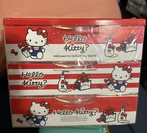 Sanrio Hello Kitty 3 Drawer Red Storage Case Organizer 14"x10"x10" - Picture 1 of 3