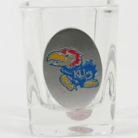 Kansas Jayhawks 2oz Square Shot Glass Cover