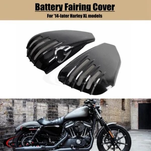 Side Battery Panels Cover Fit For Harley XL1200C XL1200T XL883L XL883N 2014-2021 - Picture 1 of 7