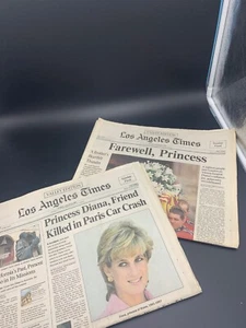 LOS ANGELES TIMES SEPT 7TH 1997 & AUG. 31ST 1997 PRINCESS DIANA NEWSPAPERS - Picture 1 of 10