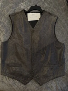 Gianni Versace Vintage Leather Vest - Picture 1 of 11