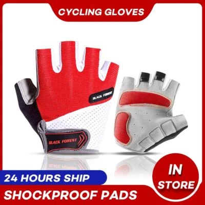 Touch Screen Bike Gloves Shockproof Full Finger Glove Cycling Sport Road Mitten - Image 1 of 4