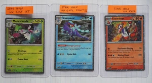 Pokemon Star Holo UK Exclusive Rare Set 038/198 Skeledirge 054/198 Quaquaval Neu - Bild 1 von 2
