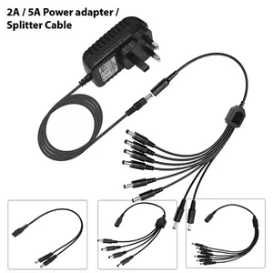 12V 2A 5A Dc Stromversorgung Adapter Transformer LED CCTV Kamera 2.1mm UK Plug - Bild 1 von 22