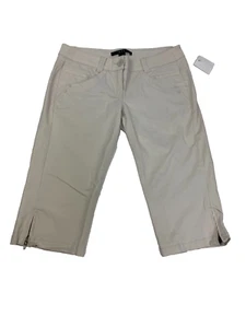 MNG Khaki Trouser Cut Short Size 8 NWT Women's - Picture 1 of 11