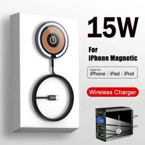 For Samsung S23 S22 S21 S20 Ultra S10+ 15W Mini MagSafe Wireless Fast Charge Pad - Picture 1 of 18