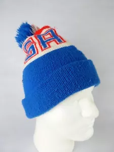 Cappello berretto SKM unisex USA rosso/bianco/blu acrilico con pompon - Foto 1 di 8